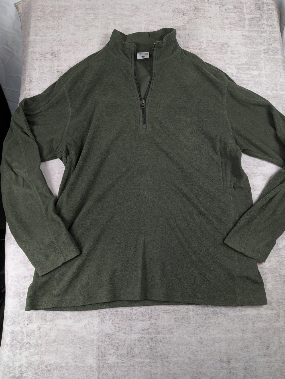 Columbia Men's Olive Green Quarter-Zip Fleece Pullover